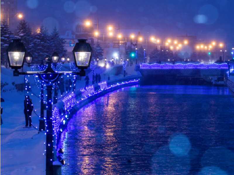 小樽の冬景色を飾る青い明かり【小樽市 / 青の運河】～1/31